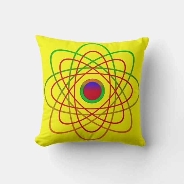Atoms Throw Pillow Kissen (Vorderseite)
