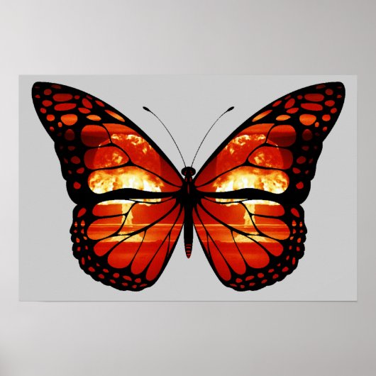 Atomschaum Cloud Butterfly Print Poster (Vorne)