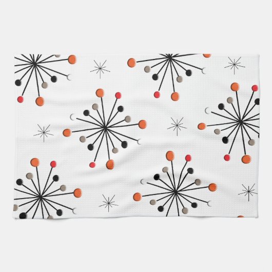 Atomsphere Star Burst Retro Patern Geschirrtuch (Horizontal)