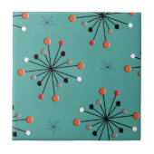 Atomsphere Star Burst Retro Patern Keramik Tile Fliese (Vorderseite)