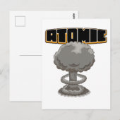 Atomsprengwolke aus niedlichem Cartoon Postkarte (Vorne/Hinten)