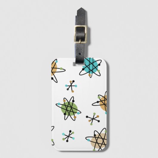 Atomspultag Mitte des Jahrhunderts Gepäckanhänger (Vorderseite Vertikal)