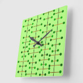 Atomspuren Quadratische Wanduhr (Winkel)