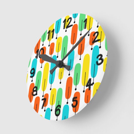 Atomspuren Runde Wanduhr (Winkel)