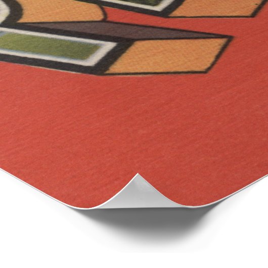 Atomstadt - Große Briefmarkenszenen Poster (Ecke)