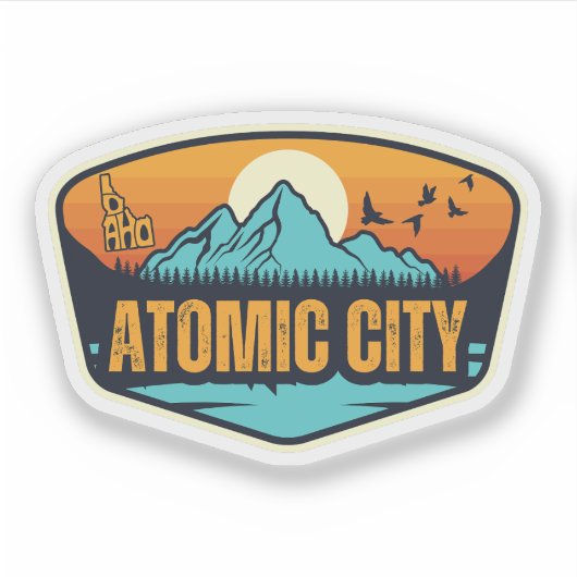 Atomstadt, Idaho Aufkleber (Vorderseite)
