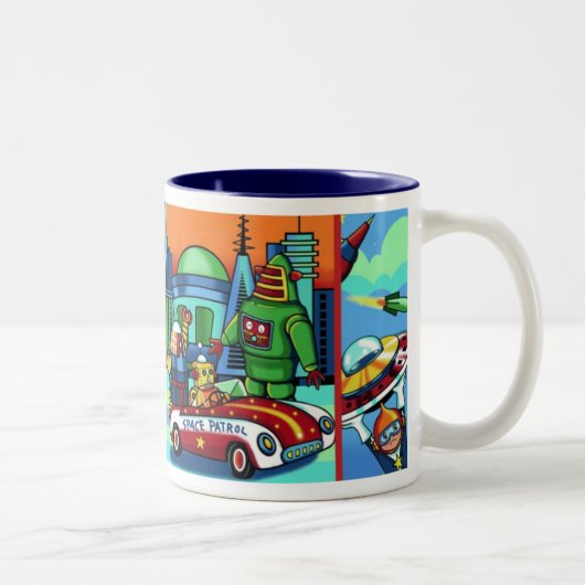 Atomstadt-Tasse Zweifarbige Tasse (Rechts)