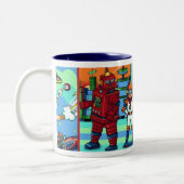 Atomstadt-Tasse Zweifarbige Tasse (Links)