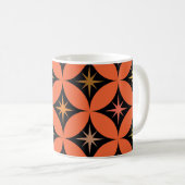 Atomstähle des mittleren Jahrhunderts auf orangefa Kaffeetasse (VorderseiteRechts)