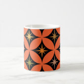 Atomstähle des mittleren Jahrhunderts auf orangefa Kaffeetasse (Mittel)