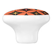 Atomstähle des mittleren Jahrhunderts auf orangefa Keramikknauf (Seitenansicht)