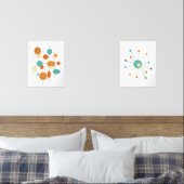 Atomstar Abstrakt Circles Mid Century Modern Bilderwand Sets (Schlafzimmer)