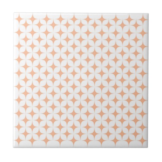 Atomstarburst-Glanz Retro-Pfirsich-Fuzz-Muster Fliese (Vorderseite)