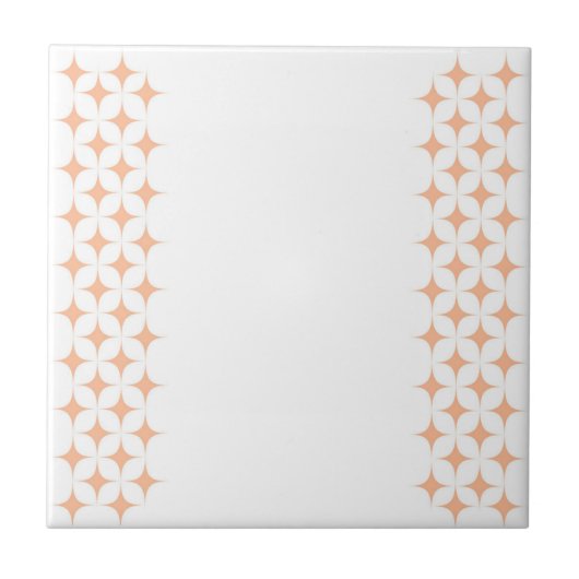 Atomstarburst-Glanz Retro-Pfirsich-Fuzz-Muster Fliese (Vorderseite)
