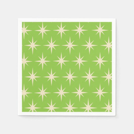 Atomstars aus der Mitte des Jahrhunderts auf dem g Serviette (Vorderseite)