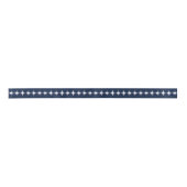 Atomstars Deep Navy Blue und White Satinband (Vorderseite)