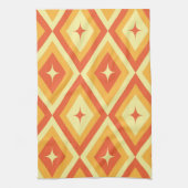 AtomSterne aus dem Mittelalter auf orangefarbenen  Geschirrtuch (Vertikal)