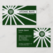 Atomstrahl - dunkelgrün visitenkarte (Vorne/Hinten)