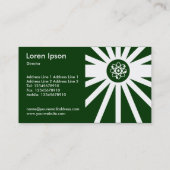 Atomstrahl - dunkelgrün visitenkarte (Rückseite)