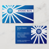 Atomstrahlen - Blau schattierte II Visitenkarte (Vorne/Hinten)
