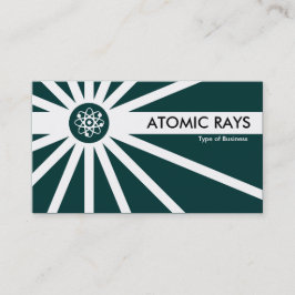 Atomstrahlen - Dunkel Aquamarin grün Visitenkarte