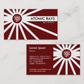 Atomstrahlen - Dunkles Maroon Visitenkarte (Vorne/Hinten)