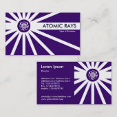 Atomstrahlen - dunkles Violett Visitenkarte (Vorne/Hinten)