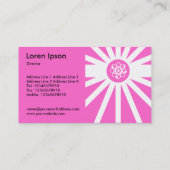 Atomstrahlen - rosa visitenkarte (Rückseite)