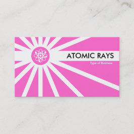 Atomstrahlen - rosa visitenkarte