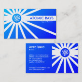 Atomstraßen - blau schattiert visitenkarte (Vorne/Hinten)