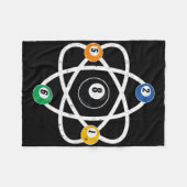 Atomstruktur Billard Männer Funny 8 Ball Pool Fleecedecke (Vorderseite (Horizontal))