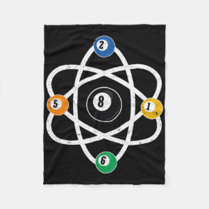 Atomstruktur Billard Männer Funny 8 Ball Pool Fleecedecke