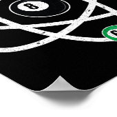 Atomstruktur Billard Männer Funny 8 Ball Pool Poster (Ecke)