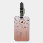 Atomstruktur Gepäckanhänger (Vorderseite vertikal)