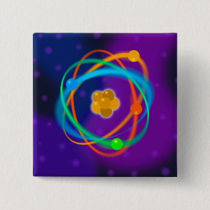 Atomstruktur Spots Wissenschaft Button