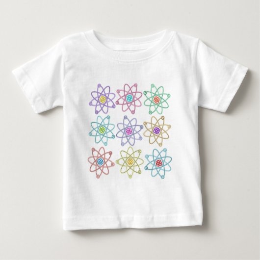 Atomstrukturmuster Baby T-shirt (Vorderseite)