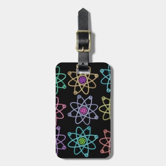 Atomstrukturmuster Gepäckanhänger (Vorderseite vertikal)