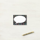 Atomstrukturmuster - Sprechblase Wissenschaft Post-it Klebezettel (Auf Schreibtisch)