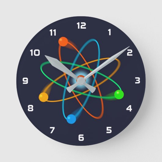 Atomstrukturwissenschaft Runde Wanduhr (Vorderseite)
