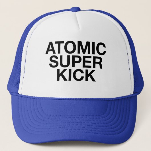 ATOMsupertritt-Spaßslogan-Fernlastfahrerhut Truckerkappe (Vorderseite)