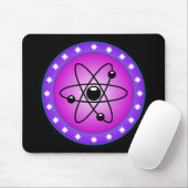 Atomsymbol auf rosa Hintergrund Mousepad (Mit Mouse)