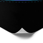 Atomsymbol auf rosa Hintergrund Poster (Ecke)