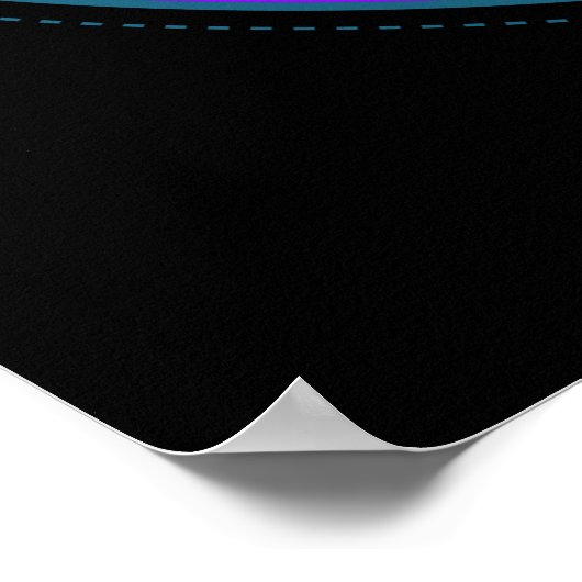 Atomsymbol auf rosa Hintergrund Poster (Ecke)