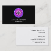 Atomsymbol auf rosa Hintergrund Visitenkarte (Vorne/Hinten)