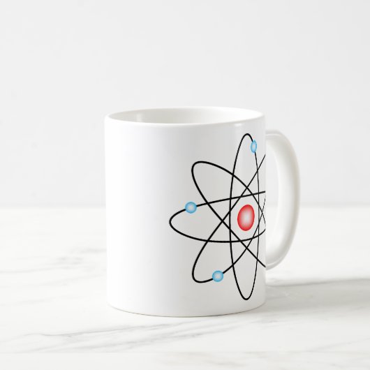 Atomsymbol Kaffeetasse (VorderseiteRechts)