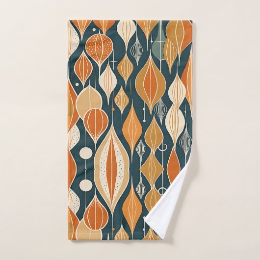 Atomtropfen aus dem Mittelalter Ocker Moderner Ret Badhandtuch Set (Handtuch)