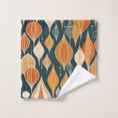 Atomtropfen aus dem Mittelalter Ocker Moderner Ret Badhandtuch Set (Waschlappen)