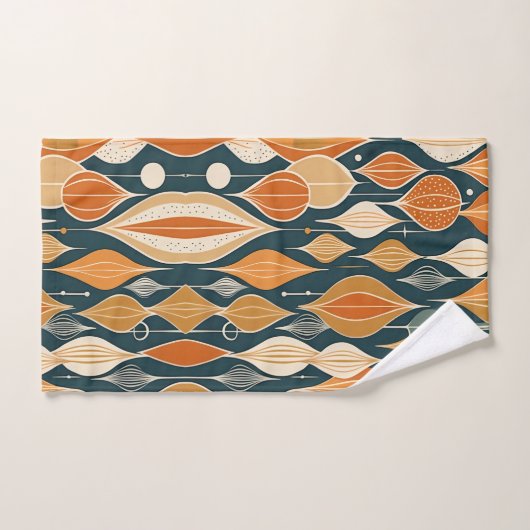 Atomtropfen aus dem Mittelalter Ocker Moderner Ret Badhandtuch Set (Handtuch)