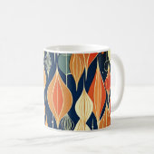 Atomtropfen aus dem Mittelalter Ocker Moderner Ret Kaffeetasse (VorderseiteRechts)