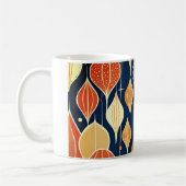 Atomtropfen aus dem Mittelalter Ocker Moderner Ret Kaffeetasse (Links)